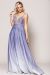 Empire Prom Gown with Spaghetti Straps in Lavender